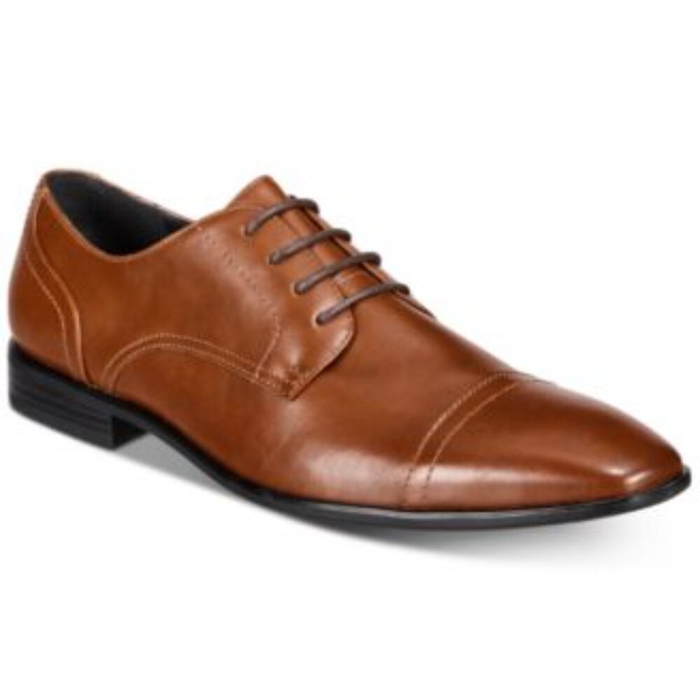 Alfani Quincy Cap-Toe Lace-Up Brown Oxford Men's Dress Shoes NIB sz 8